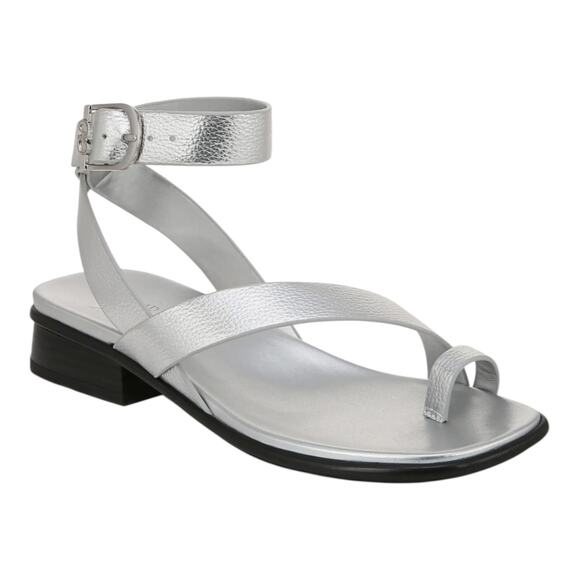 Naturalizer Women's Birch Toe Loop Ankle Strap Sandals Silver Size 8 - Picture 1 of 5